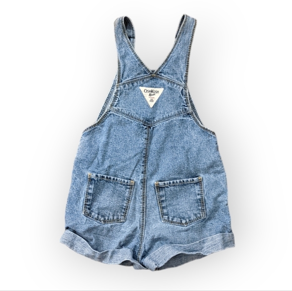 4T OshKosh B'Gosh Blue Denim Short Overalls - Picture 3 of 4